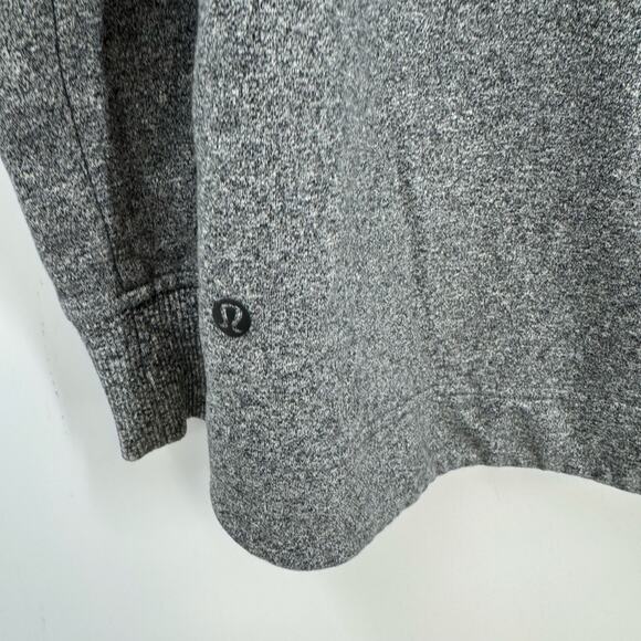 Lululemon Split Pullover Hoodie Sweatshirt Womens 6 Heathered Gray Black - Picture 6 of 8